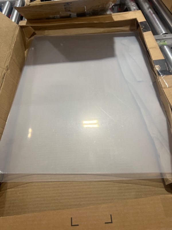 Photo 2 of 3 Pack PET Sheet Panels - 18" x 24" x 0.04" Plexiglass - Quality Lightweight and Shatterproof Glass Alternative Perfect for DIY Sneeze Guards, Face Shields, Railing Guards, and Pet Barriers. 18x24"x0.04"(Pack of 3)