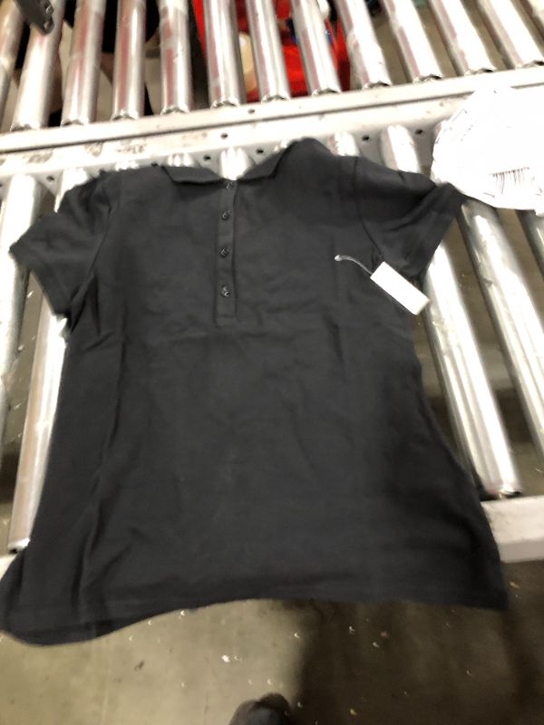 Photo 2 of Amazon Essentials Women's Short-Sleeve Polo Shirt (Available in Plus Size) Small Black