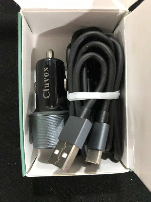 Photo 1 of Cluvox Type C Charging Cable and Dual USB Car adapter