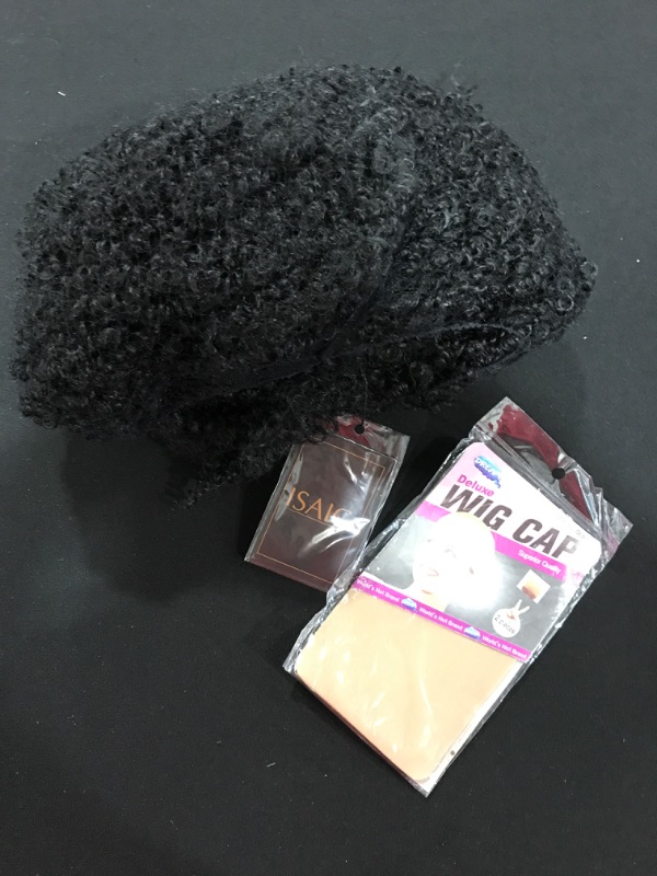 Photo 2 of AISI HAIR Black Afro Curly Wig for Black Women Kinky Curly Short Hair Wig Glueless Synthetic Afro Wigs for Daily
