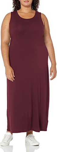 Photo 1 of [Size XL] Ekouaer Ladies Long Tank Top Dress- Burgundy