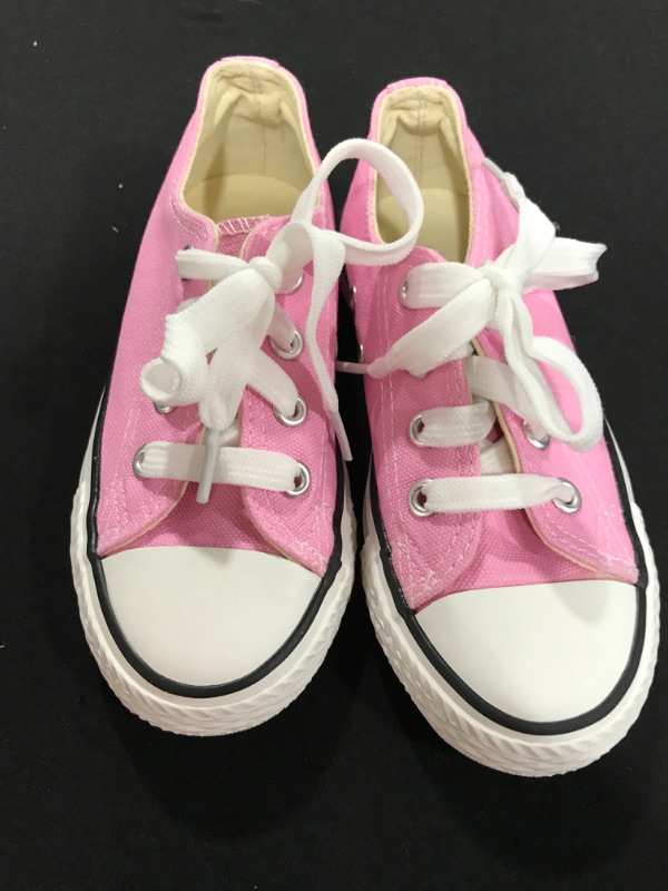 Photo 2 of [Size ] Low Top Canvas Kids Lace up Sneakers- Pink