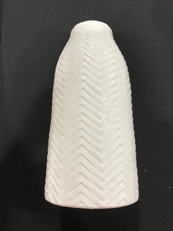 Photo 3 of 13in Ceramic Flower Vase- White