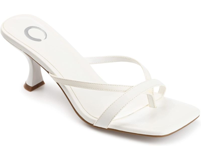 Photo 1 of [Size 8] Coutgo Women's Square Toe Sandals- White