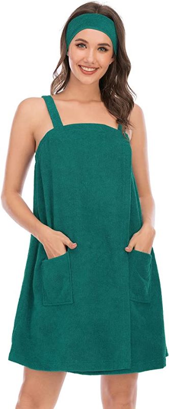 Photo 1 of [Size XL] Women's Wrap Towel- Teal