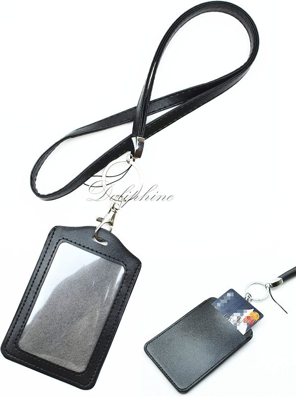 Photo 1 of 2 pc Badge Lanyard Set- Black