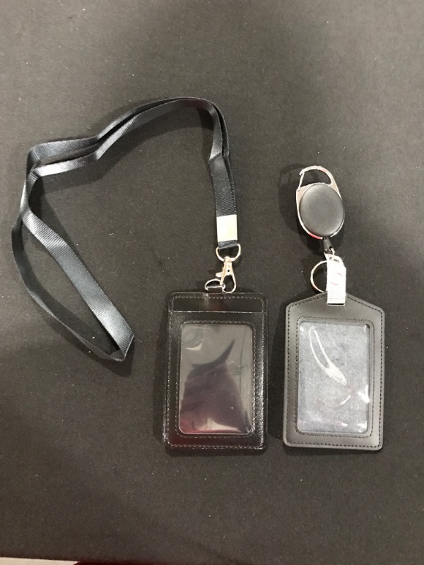 Photo 2 of 2 pc Badge Lanyard Set- Black