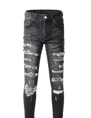 Photo 1 of [Size 11] Ladies Black Denim Jeans- High Distress