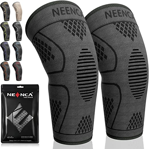 Photo 1 of [Size L] NEENCA 2 Pack Knee Brace, Knee Compression Sleeve Support for Knee Pain, Running, Work Out, Gym, Hiking, Arthritis, ACL, PCL, Joint Pain Relief, Meniscus Tear, Injury Recovery, Sports
