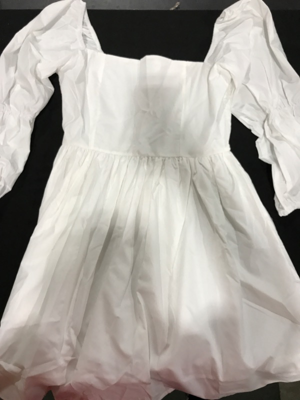 Photo 1 of [Size Mom M] Women's White Long Sleeve Dress