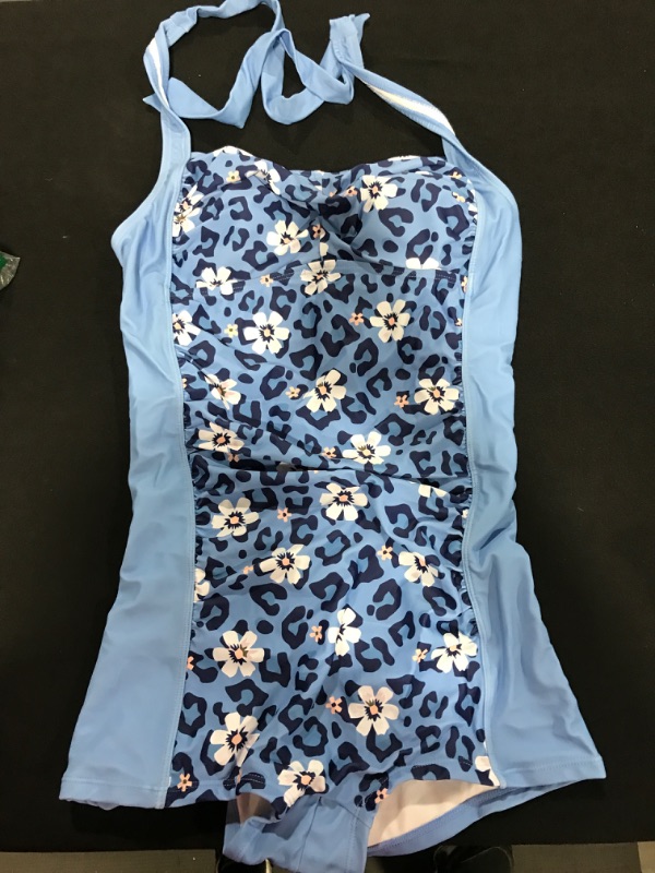 Photo 1 of [Size M] Women's 1 pc Swimsuit- Blue Flowers