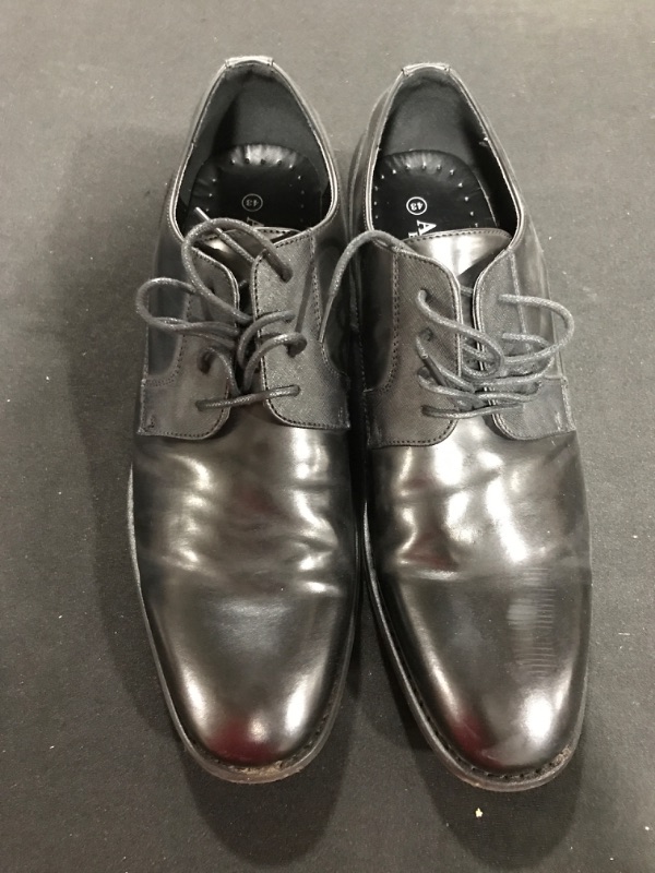Photo 2 of [Size 10] Men's Dress Shoes Classic Oxfords Shoes for Men Formal Business Lace Up Derby Men Shoes Modern Italy- Black