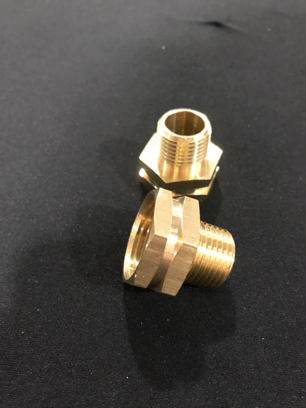 Photo 1 of 2PCS Brass Reducer Hex Bushing 