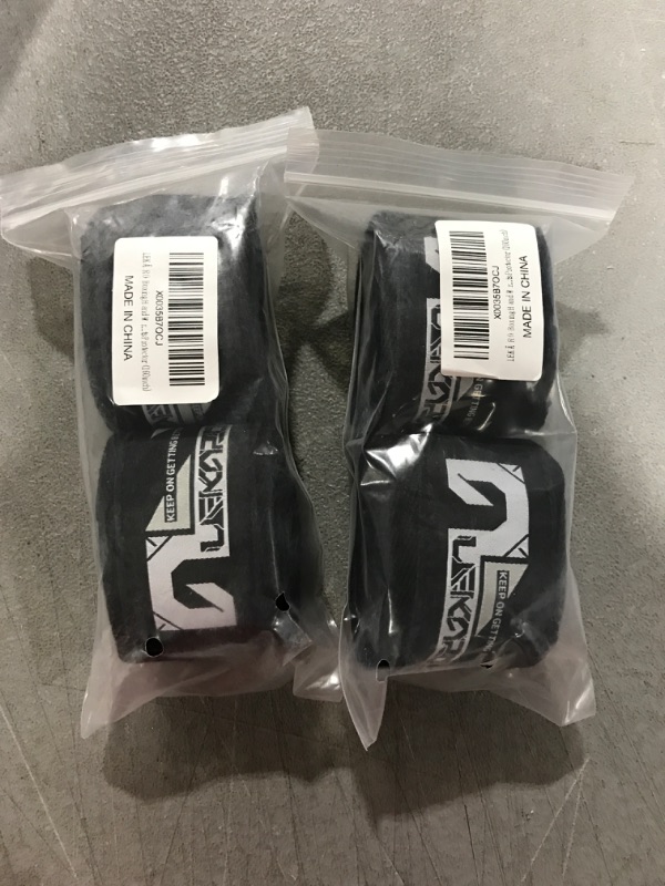 Photo 2 of [2 Pack] LEKÄRO Boxing Hand Wraps,Professional Wrist Wraps for Boxing,Handwraps for Martial Arts Kickboxing Muay Thai MMA Training Sparring Inner Gloves(4 Meter) Black