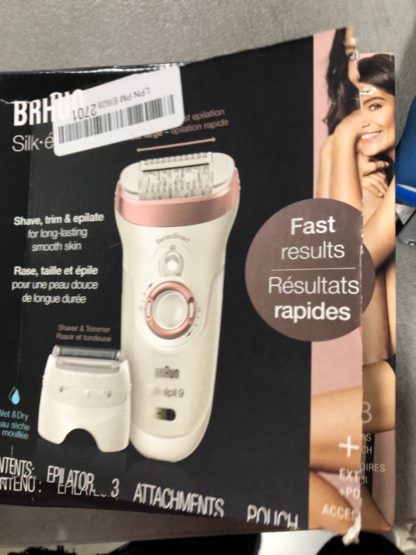 Photo 3 of Braun Epilator Silk-épil 9 9-720, Hair Removal for Women, Wet & Dry, Womens Shaver & Trimmer, Cordless, Rechargeable Silk-epil 9-720