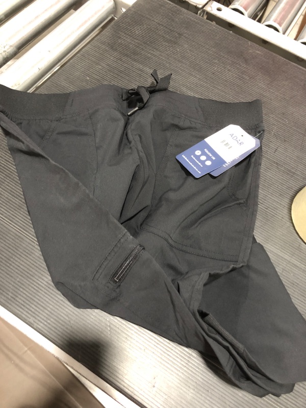 Photo 1 of Adar Pro Scrubs for Women - Ultimate Yoga Jogger Scrub Pants Large Black
