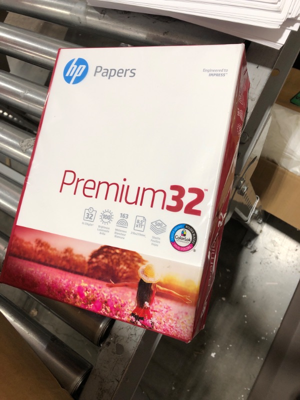 Photo 2 of Pack of 5 HP FSC-Certified Premium Choice Laser Jet Paper - 32 Lb. - 8-1/2" X 11" - 500 Sheets