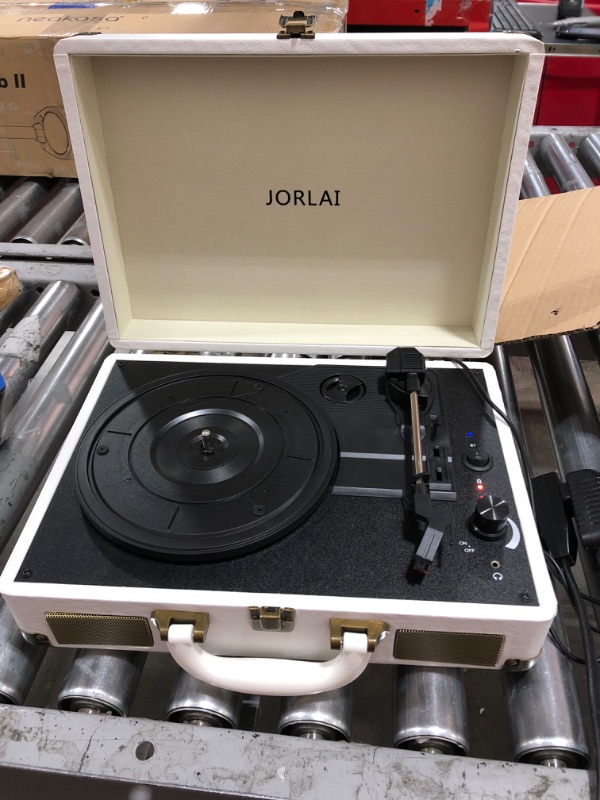 Photo 2 of JORLAI Record Player 3 Speeds Turntable 