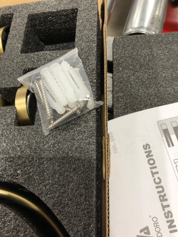 Photo 1 of 5-Piece Bathroom Hardware Set Brushed Gold