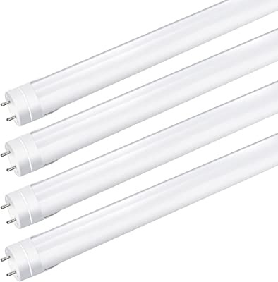 Photo 1 of 4ft 24W T5 High Output LED Tube Light, 45.75", F54T5 Equal, 5000K (Cool White), Frosted Lens, 3500 lm, G5 Mini Base, 100-277V, Ballast Bypass, Dual-End Powered, LED Shop Light, UL-Listed (4-Pack) 24 5000k (Cool White)