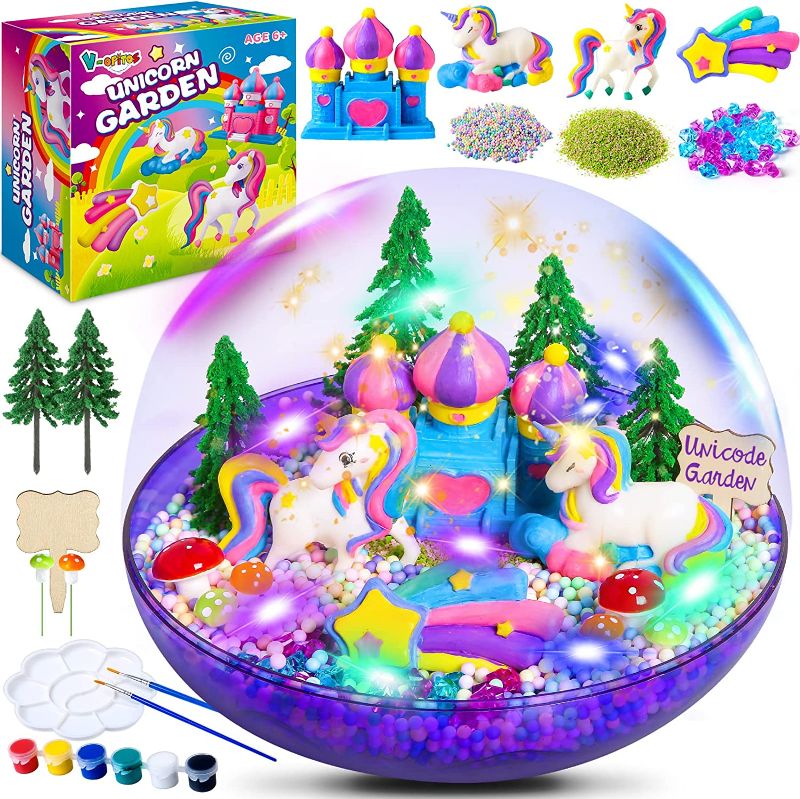 Photo 1 of 
V-Opitos DIY Unicorn Garden Craft Kits, Light Up Terrarium Arts and Crafts Kits for Girls Age of 5, 6, 7, 8, 9 Years Old, Ideal Unicorn Gifts for Kids on...