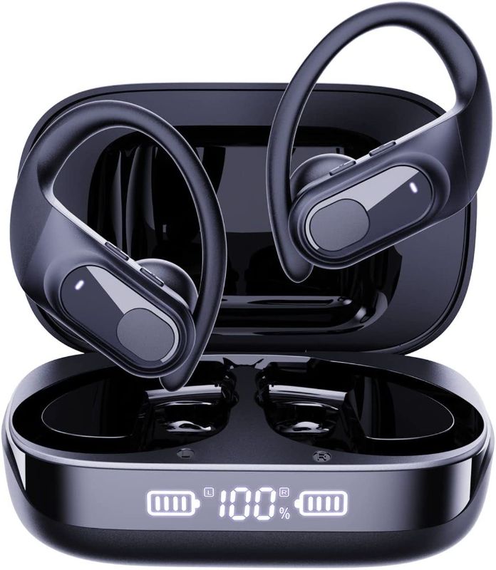 Photo 1 of Wireless Earbuds 70Hrs Playtime Bluetooth 5.3 Ear buds with Mic Wireless Charging Case LED Display Headphones IPX7 Waterproof Over Ear Earhooks Headset Sport Earphones Wireless Bluetooth Earbuds