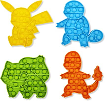 Photo 1 of 4-Pack Pop Bubble Toys, Animal Popper Popping Sensory Anxiety Stress Relief Poppop Gift