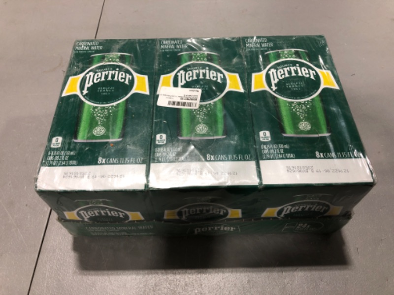 Photo 2 of Perrier Sparkling Water, 11.15 Fl Oz Cans, 8 count (Pack of 3) BB 06.16.24