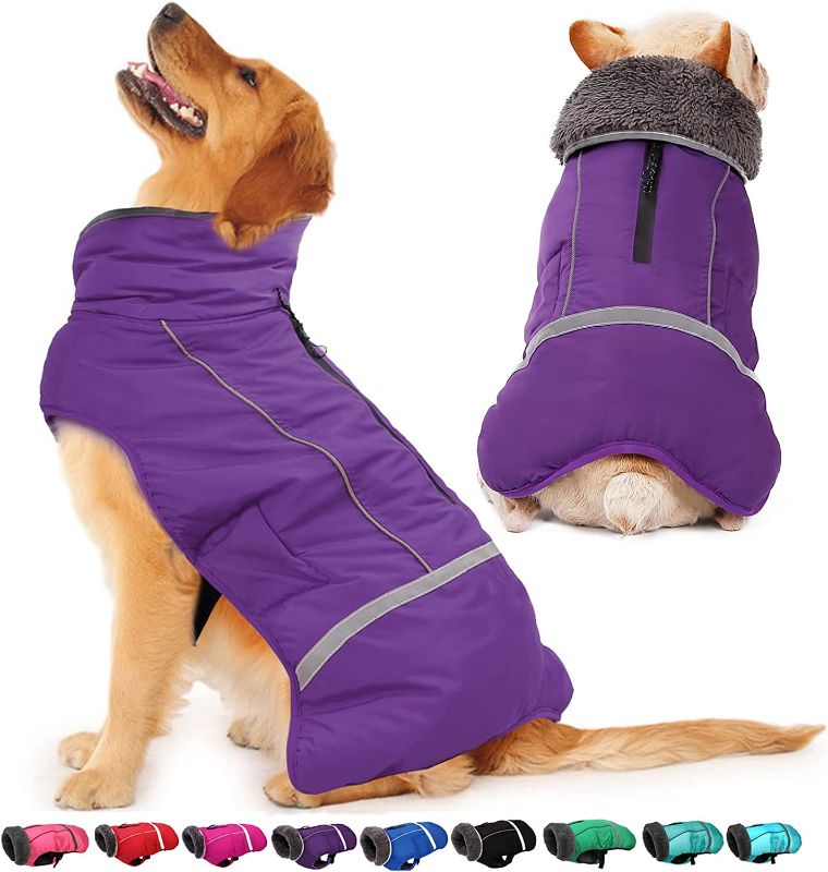 Photo 1 of 
Dogcheer Extra Warm Dog Coat, Fleece Lining Dog Winter Jacket Waterproof Paded Dog Cold Weather Coats with Buckle, Reflective Adjustable Puppy Fleece Vest...
