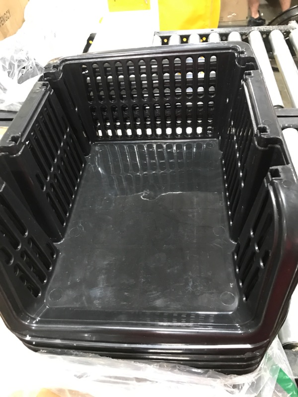 Photo 2 of  Whitefurze Stacking Basket Set of 6 Black, 18 cm
