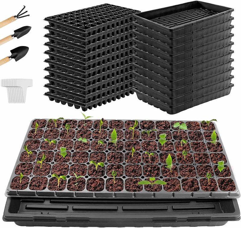 Photo 1 of 18 Pack Seed Starter Tray, 72 Cell Seed Starter Kit, Plant Growing Tray for Seedling Germination, Indoor Gardening, Soil and Hydroponics Growing