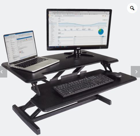 Photo 1 of High Rise™ Height Adjustable Compact Standing Desk with Keyboard Tray
