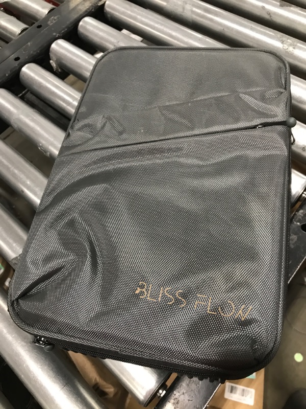 Photo 1 of BlissFlow Massage Stone Warmer Set - Portable Heater Travel Carrying Bag - 12 Basalt Massage Heating Stones - Electric & Digital Control Stone Warmer
