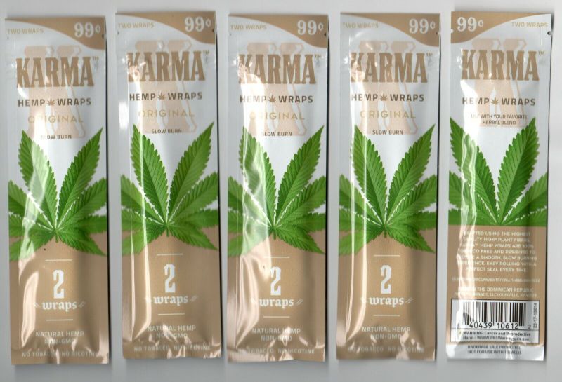 Photo 1 of 8 PACKS of Zig-Zag KARMA "ORIGINAL" HERBAL WRAPS/ 2 per Pk/ 
