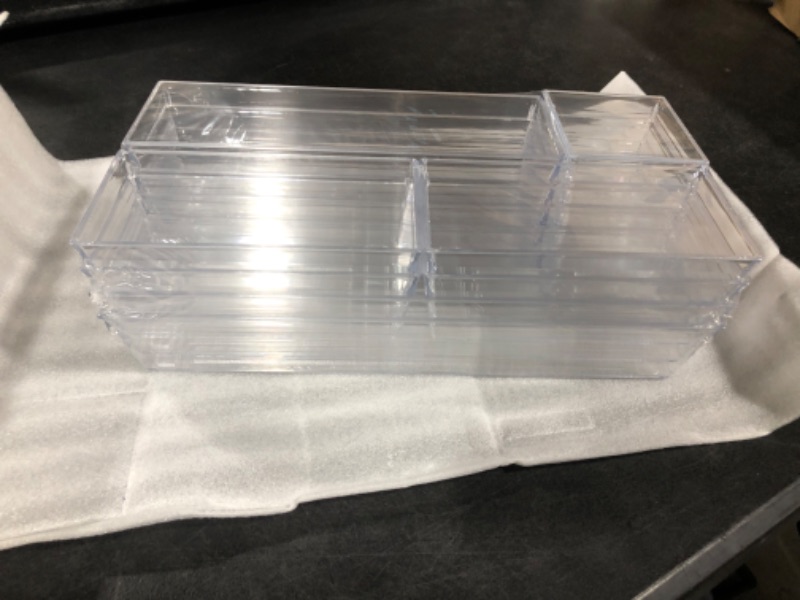 Photo 1 of 14 PCS CLEAR PLASTIC DRAWER ORGANIZER 