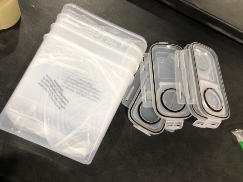 Photo 1 of 4 PACK 4L CONTAINERS WITH RESEALABLE LIDS