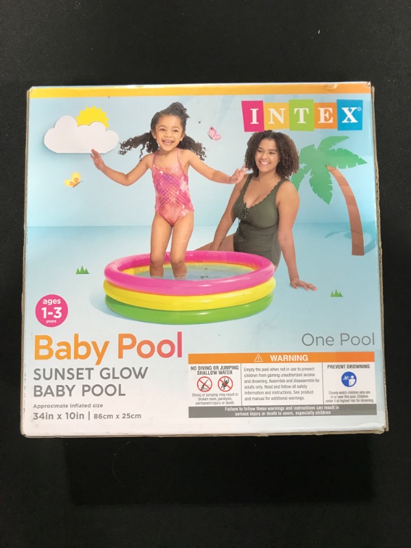 Photo 1 of Intex Sunset Glow Baby Pool (34 in x 10 in)