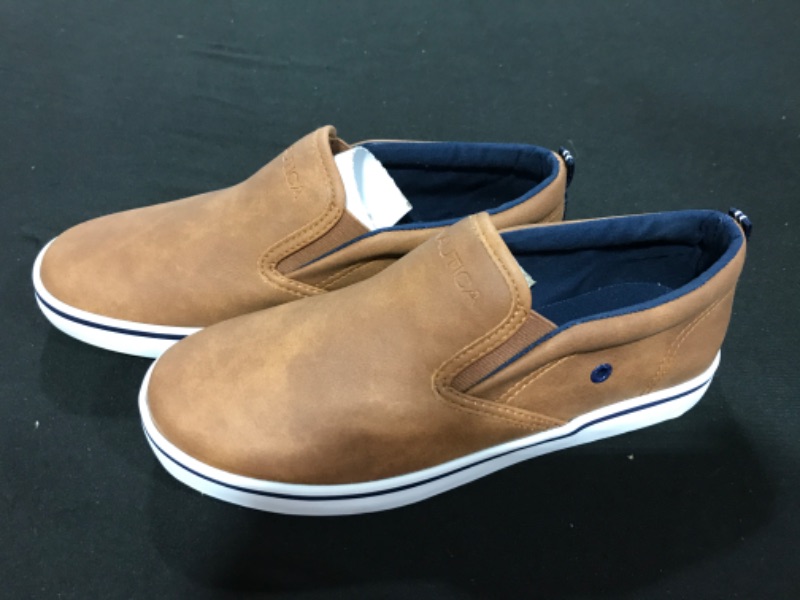 Photo 2 of [Size 4] Nautica Kid's Slip-On Casual Shoe Athletic Sneaker - Youth-Toddler Akeley - Tan Smooth