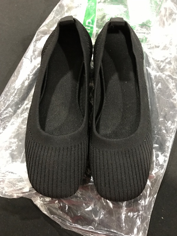 Photo 2 of [Size 7] Frank Mully Women's Loafer Flats Square Toe Flat Shoes Comfortable Office Work Shoes- Black