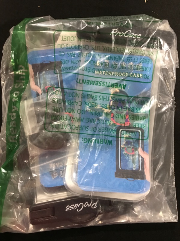 Photo 1 of ProCase Universal Waterproof Case Phone Pouch Holder, 7’’ Underwater Cellphone Dry Bag for iPhone 14 13 Pro Max Mini 12 11 Pro Max Xs XR X 8 7, Galaxy S21 S20 Pixel for Beach Swimming -2Clear