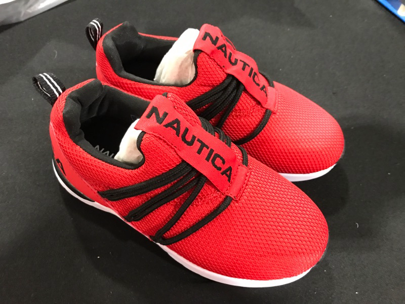 Photo 2 of [Size 13] Nautica Kids Sneaker Athletic Slip-On Bungee Running Shoes|Boy - Girl|(Big Kid/Little Kid/Toddler) - Neave 2 Benton-red Black 13 Little Kid