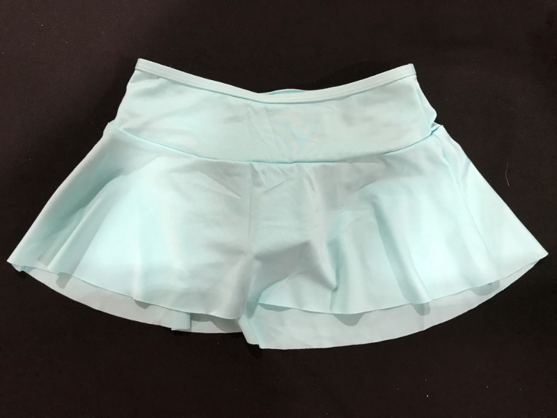 Photo 2 of [Size 7] Lands' End Girls Slim Swim Mini Skirt Swim Bottoms- Crystal Aqua