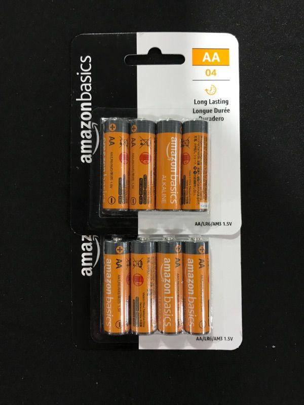 Photo 2 of [2 Pkg] Amazon Basics 4 Pack AA High-Performance Alkaline Batteries