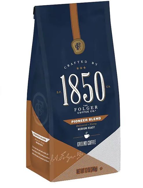 Photo 1 of 1850 Pioneer Blend, Medium Roast Ground Coffee, 12 Ounces