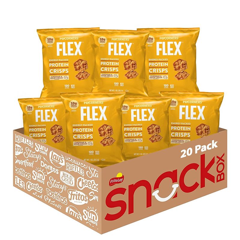 Photo 1 of 20 Ct Popcorners Cheddar and Sour Cream Flex Protein Crisps- 1oz bags