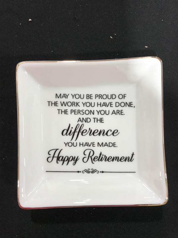 Photo 2 of Happy Retirement Gifts for Women - May You Be Proud of The Work You Have Done Ring Dish 