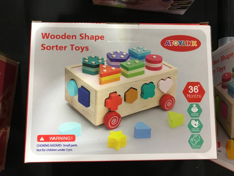 Photo 2 of Atoylink Wooden Shape Sorter Montessori Toys 