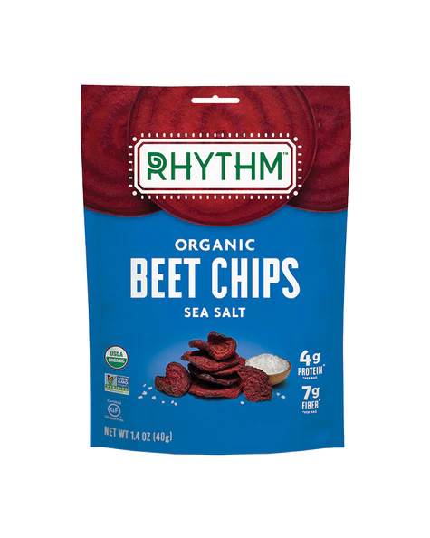 Photo 1 of 2 Pack- Rhythm Superfoods Sea Salt Beet Chips, 1. 4 Ounce 