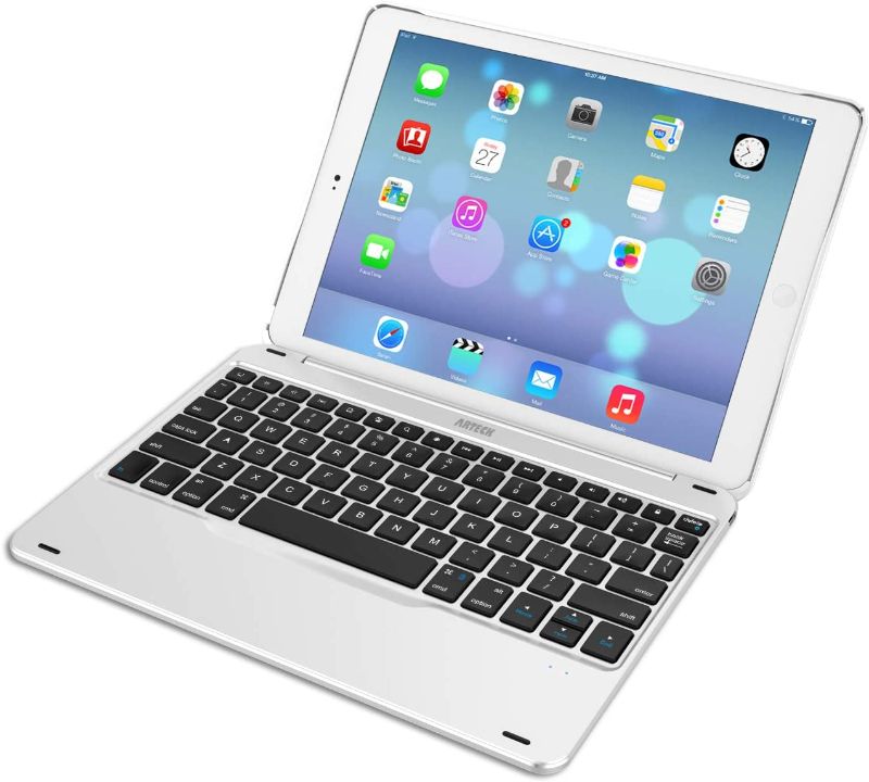 Photo 1 of Arteck iPad 9.7-inch (iPad 6, 2018 / iPad 5, 2017) Keyboard, Ultra-Thin Bluetooth Keyboard with Folio Full Protection Case for Apple iPad 9.7 iPad 6, 5 and iPad Air 1 with 130 Degree Swivel Rotating