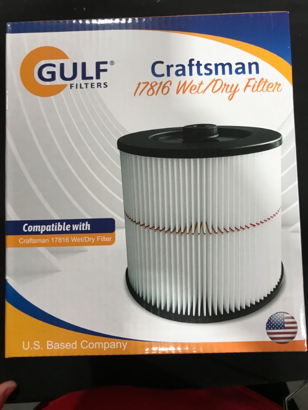 Photo 3 of 9-17816 Filter for Craftsman Shop Vac Filter 17816 Replacement Red - Stripe Filter 9-17816 Wet/Dry Air Filter Replacement Part fit 5 Gallon & Larger Vacuum Cleaner 917816 Cartridge Filter
